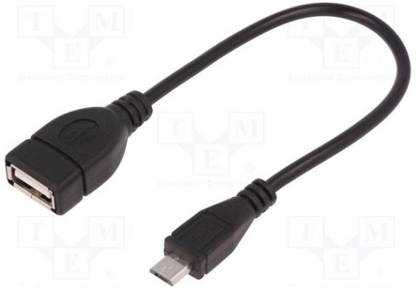 Qoltec OTG-Kabel USB 2.0, USB-A-Buchse auf Micro-USB-B-Stecker, 0,2m (50404)