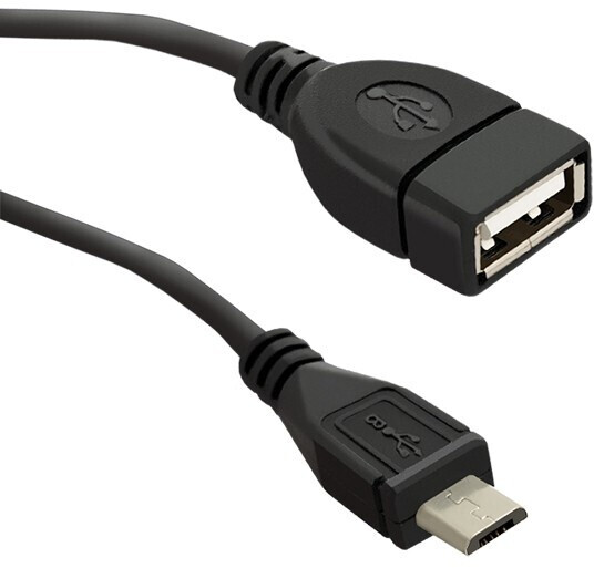 Qoltec OTG-Kabel USB 2.0, USB-A-Buchse auf Micro-USB-B-Stecker, 0,2m (50404), Bild 2