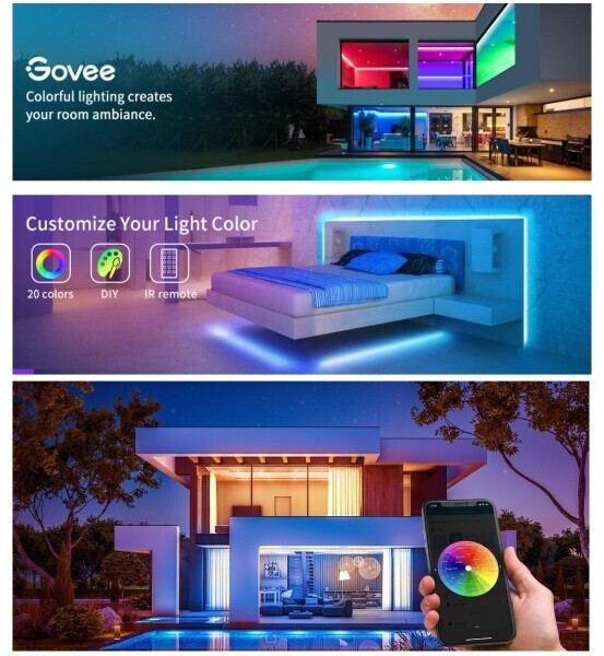 Govee RGB Smart WLAN Bluetooth LED-Streifen 10m (H61103A3) ab 27,80 ...