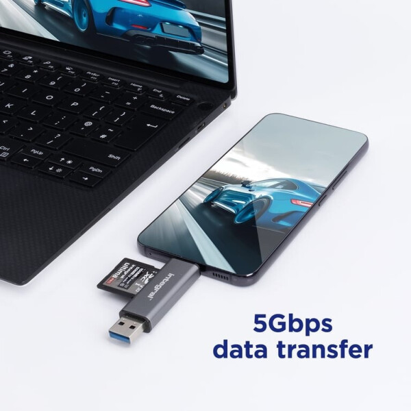Integral Cardreader Duo SD/microSD USB 3.2 Type-A & Type-C (INCRUSB3.2ACSDMSDR), Bild 3