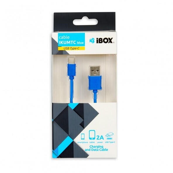 iBOX IKUMTCB USB-A auf USB-C Kabel USB 2.0 1m 3A blau (IKUMTCB), Bild 5
