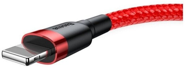 Baseus Cafule USB-auf-Lightning-Kabel 2,4A 1m schwarz/rot (CALKLF-B09), Bild 3
