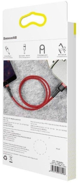 Baseus Cafule USB-Lightning-Kabel 2,4A 0,5m rot (CALKLF-A09), Bild 7