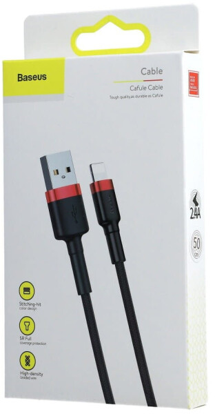 Baseus Cafule USB-Lightning-Kabel 2,4A 0,5m schwarz (CALKLF-A19), Bild 2