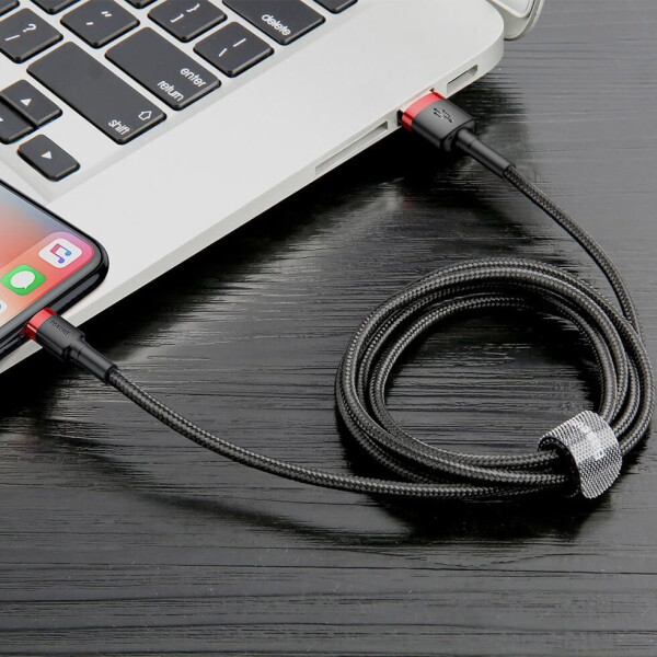 Baseus Cafule USB-Lightning-Kabel 2,4A 0,5m schwarz (CALKLF-A19), Bild 6