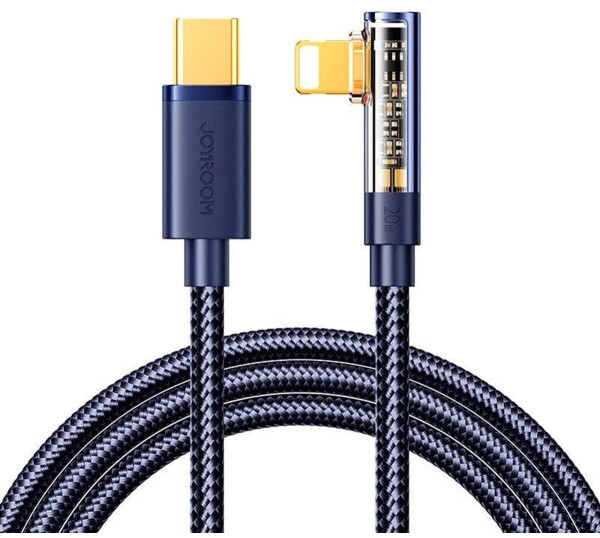 Joyroom S-CL020A6 USB-C auf Lightning Kabel, abgewinkelt, 20W, 1,2m, blau (S-CL020A6)