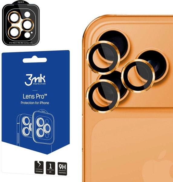 3mk Lens Protection Pro Kameraschutzglas für iPhone 17 Pro / 17 Pro Max, orange, Bild 9