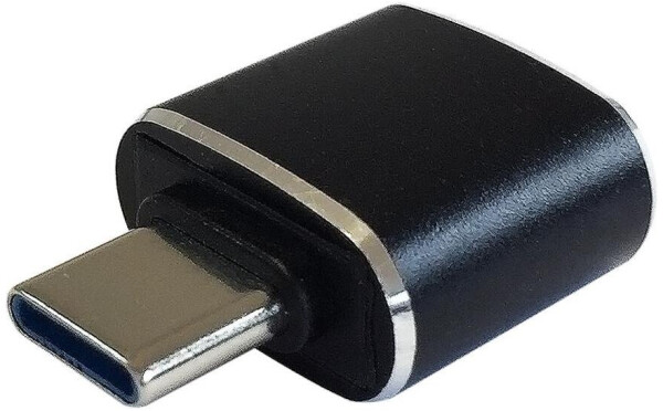 Aisens Mini USB-Adapter 3.1 Gen2 3A, USB-C/M auf USB-A/H, schwarz (A108-0369)