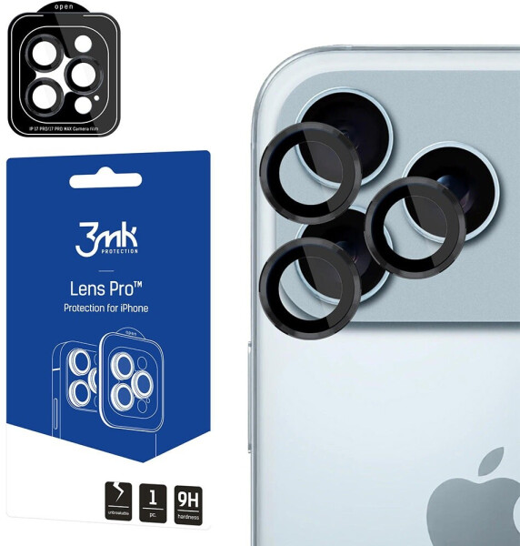 3mk Lens Protection Pro Kameraschutzglas für iPhone 17 Pro / 17 Pro Max, schwarz, Bild 2