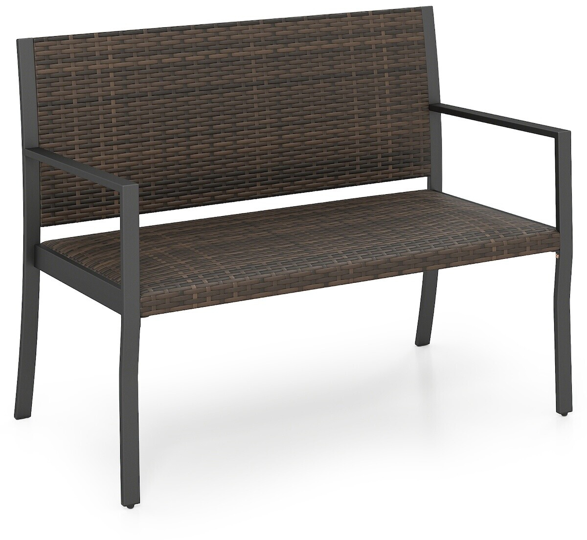 Costway Gartenbank 2-Sitzer, Polyrattan, braun, 110x55x84cm, bis 360kg (TI98425NZ) ab 94,99 € (Oktober 2026)