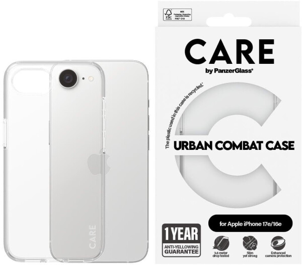 PanzerGlass Urban Combat Case iPhone 17e/16e, transparent (CR49860)