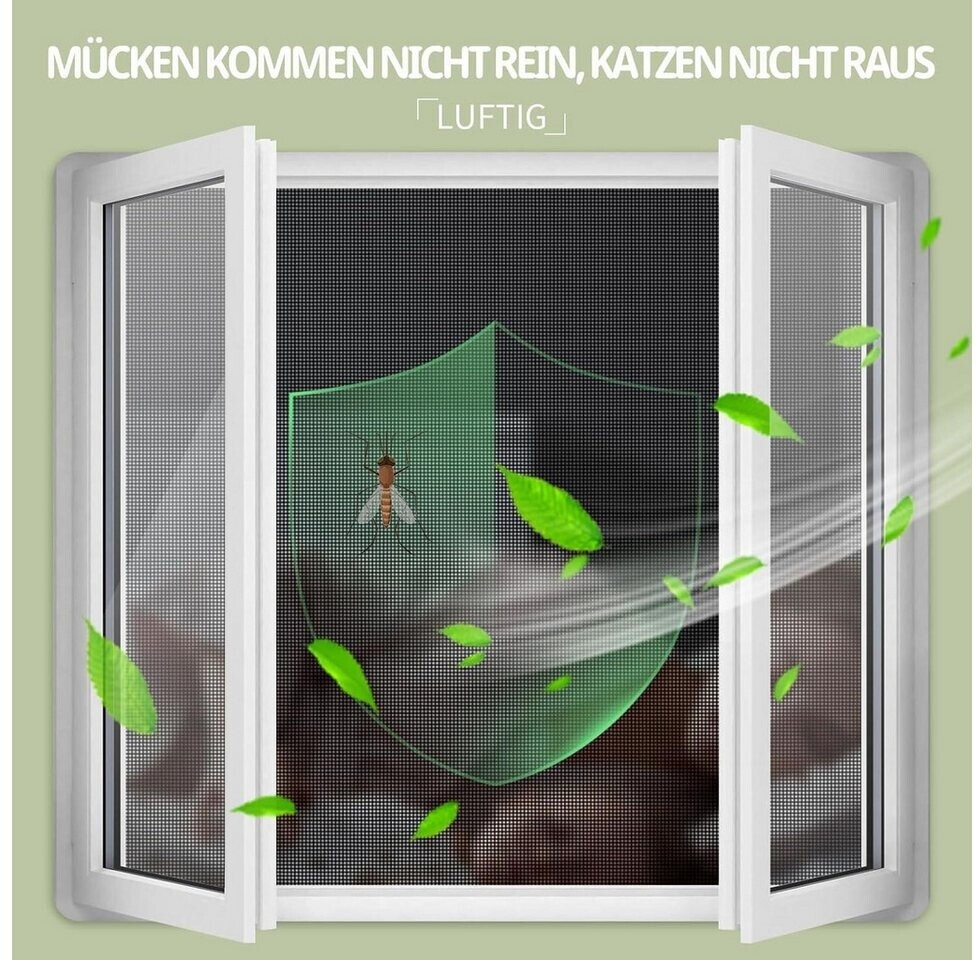 LuxusKollektion Fliegengitter für Fenster, katzensicher, ohne Bohren, 100x130cm ab 62,99 € (Oktober 2026)
