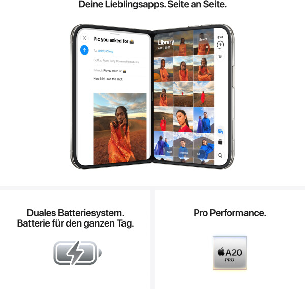 Apple iPhone Duo 256GB Sternenweiß, Bild 2