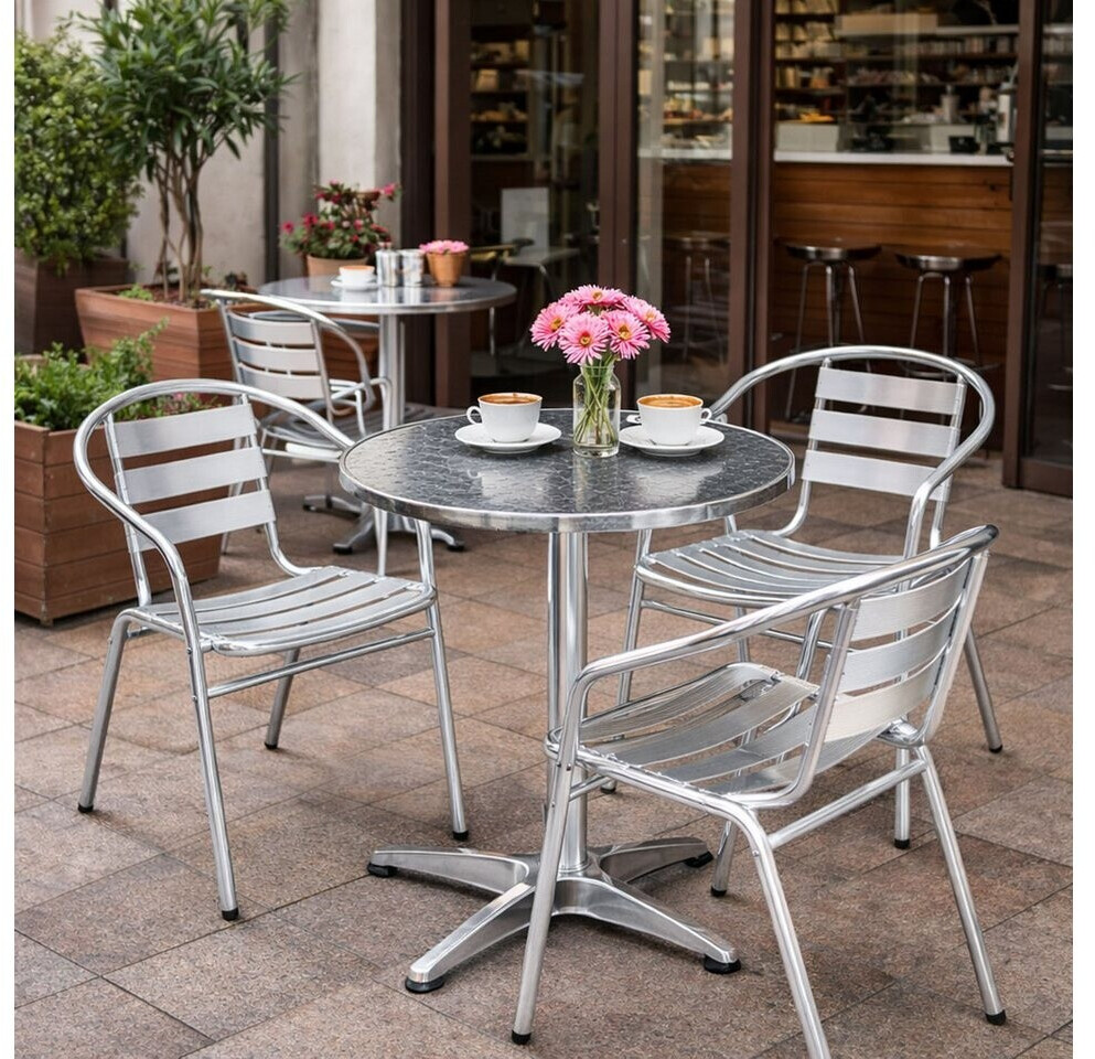 Mojawo Bistrogarnitur 4-teilig, rund, Aluminium/Edelstahl, Ø 60cm (m950249) ab 174,99 € (Oktober 2026)
