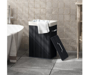 HomCom Wäschekorb schmal mit Deckel, Bambus, 72L, schwarz ab 27,90 € (Oktober 2026)