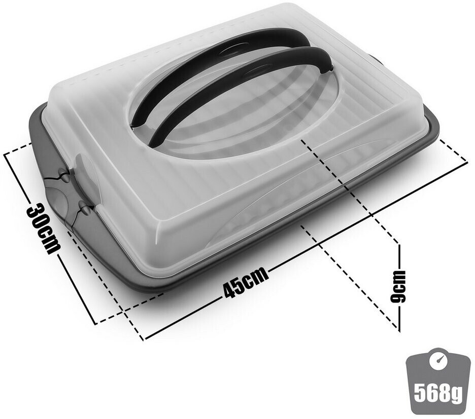 BigDean Kuchen-Transportbox rechteckig, grau, Kunststoff, 2er-Set (1000531) ab 23,44 € (Oktober 2026)