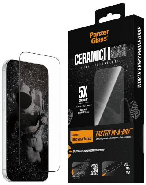 PanzerGlass Ceramic Screen Protector iPhone 17 Pro Max, gehärtetes Glas (PG21607)