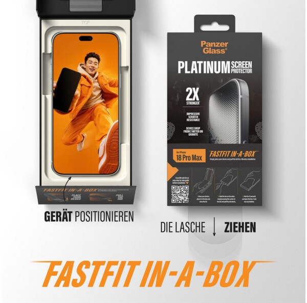 PanzerGlass Platinum Screen Protector iPhone 17 Pro Max / 18 Pro Max (PG27659), Bild 6