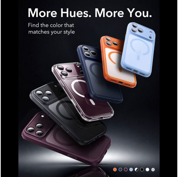ESR Hülle Classic Hybrid HaloLock für Apple iPhone 18 Pro / 17 Pro Frosted Deep Burgundy Rot, Bild 6