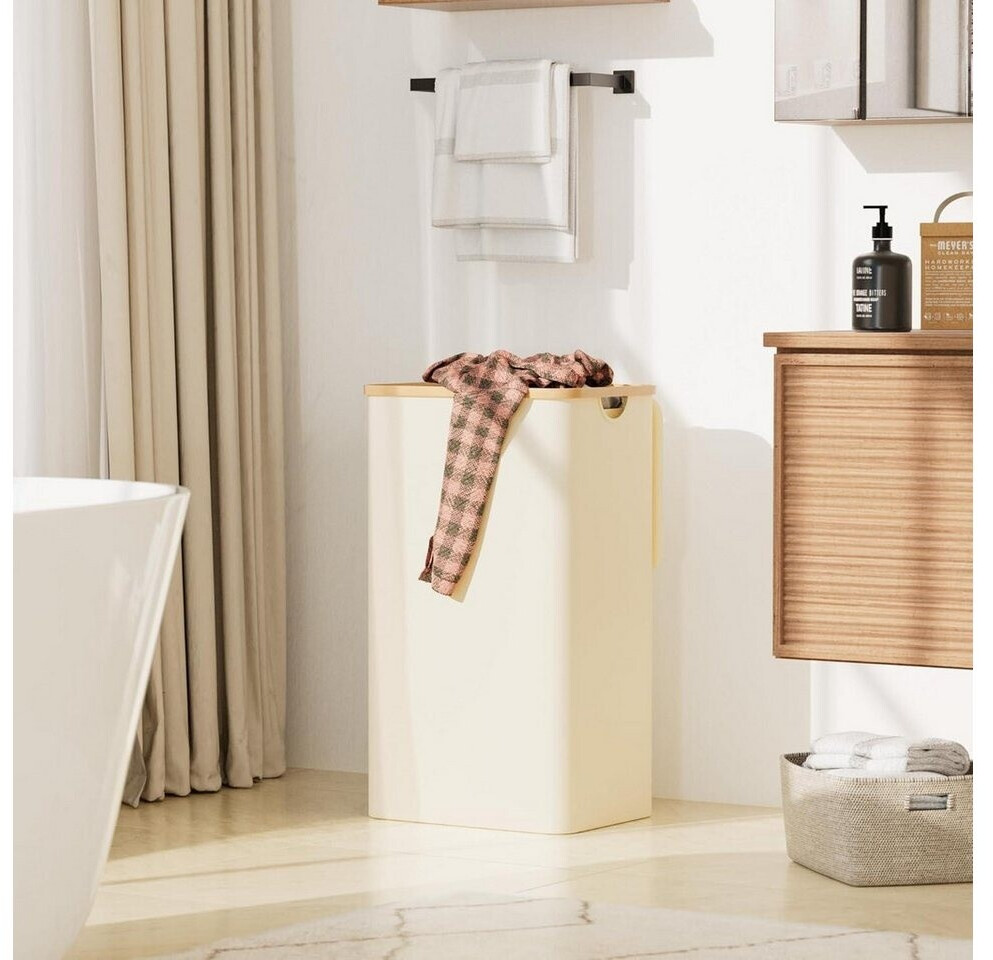 LuxusKollektion Wäschekorb mit Deckel, faltbar, Bambus, beige, 85L ab 55,99 € (Oktober 2026)