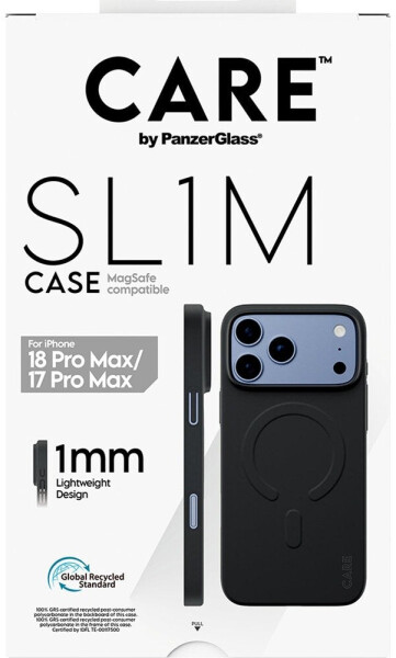 PanzerGlass SL1M Case schwarz, MagSafe, iPhone 17 Pro Max, transparent (CR11275), Bild 5