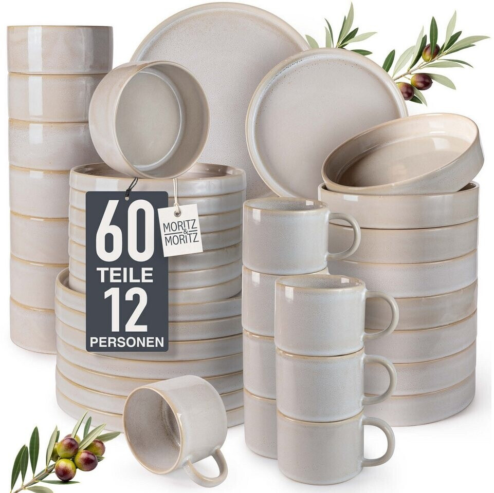 Moritz & Moritz Castello Kombiservice 60-tlg. 12 Personen Beige/Weiß ab 279,99 € (Oktober 2026)