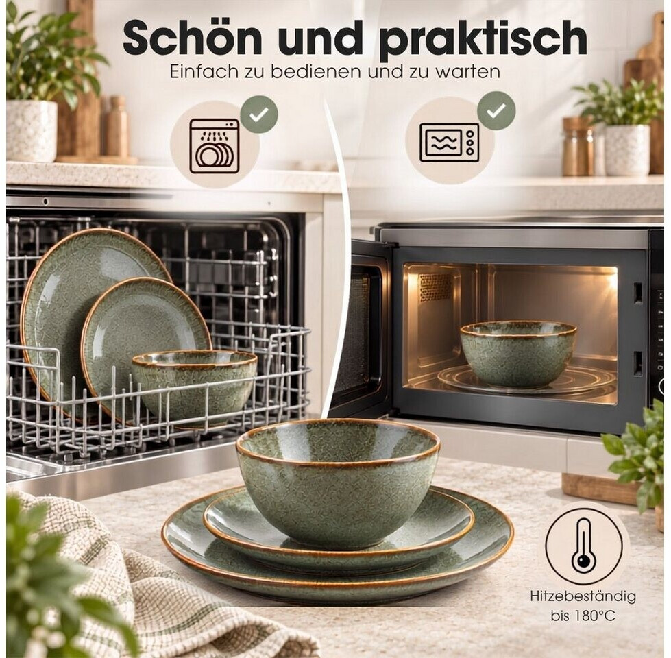 dehner blumentopf Keramik-Topf Kassandria, rund, türkis Aufbewahrungsbox 30x20x14 cm mit