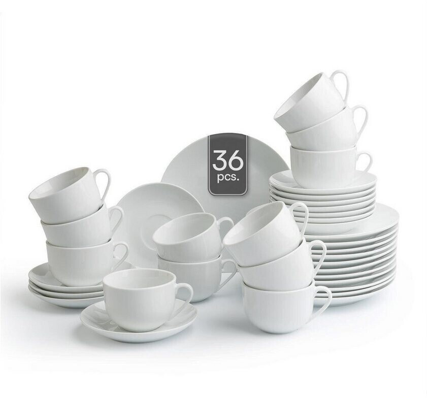 Home4You Kaffeeservice 36-tlg. 12 Personen Weiß Porzellan ab 61,40 € (Oktober 2026)