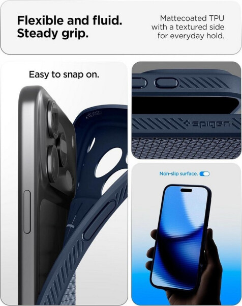 Spigen Liquid Air Case iPhone 18 Pro Max/17 Pro Max Navy Blue, Bild 3