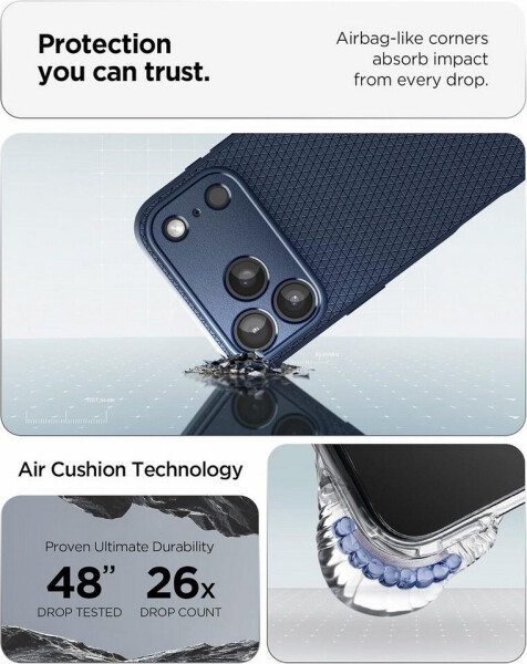 Spigen Liquid Air Case iPhone 18 Pro Max/17 Pro Max Navy Blue, Bild 5