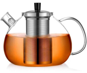 LuxusKollektion Glas-Teekanne mit Edelstahl-Sieb, Borosilikatglas, silber, 2000ml ab 78,99 € (Oktober 2026)