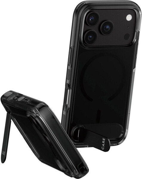PanzerGlass CARE Kickstand Case Smokey schwarz MagSafe iPhone 18 Pro / 17 Pro (CR23365)