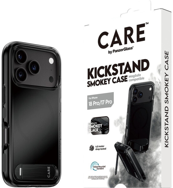 PanzerGlass CARE Kickstand Case Smokey schwarz MagSafe iPhone 18 Pro / 17 Pro (CR23365), Bild 2