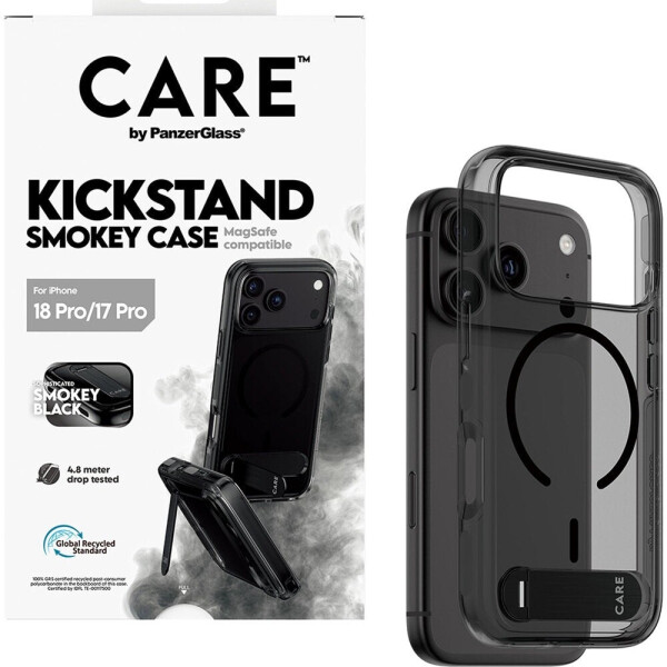 PanzerGlass CARE Kickstand Case Smokey schwarz MagSafe iPhone 18 Pro / 17 Pro (CR23365), Bild 3