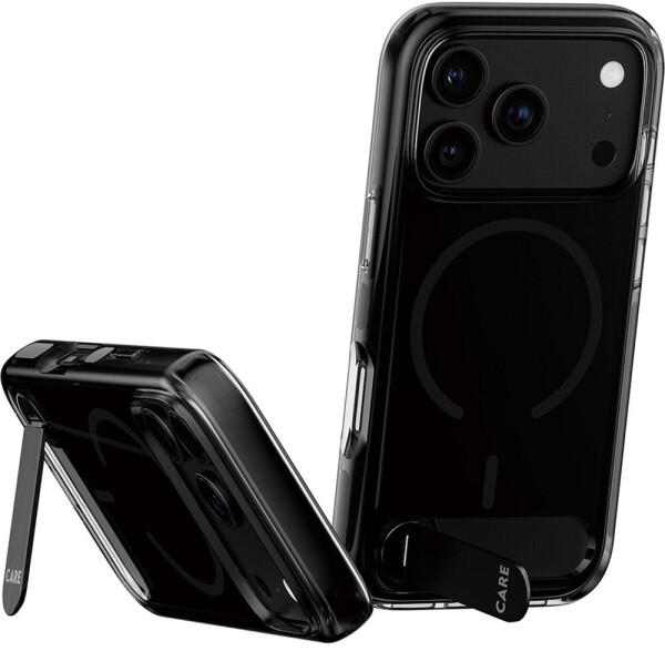 PanzerGlass CARE Kickstand Case Smokey schwarz MagSafe iPhone 18 Pro / 17 Pro (CR23365), Bild 4