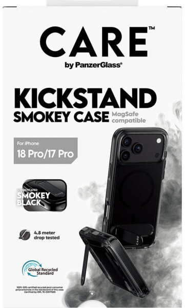 PanzerGlass CARE Kickstand Case Smokey schwarz MagSafe iPhone 18 Pro / 17 Pro (CR23365), Bild 6