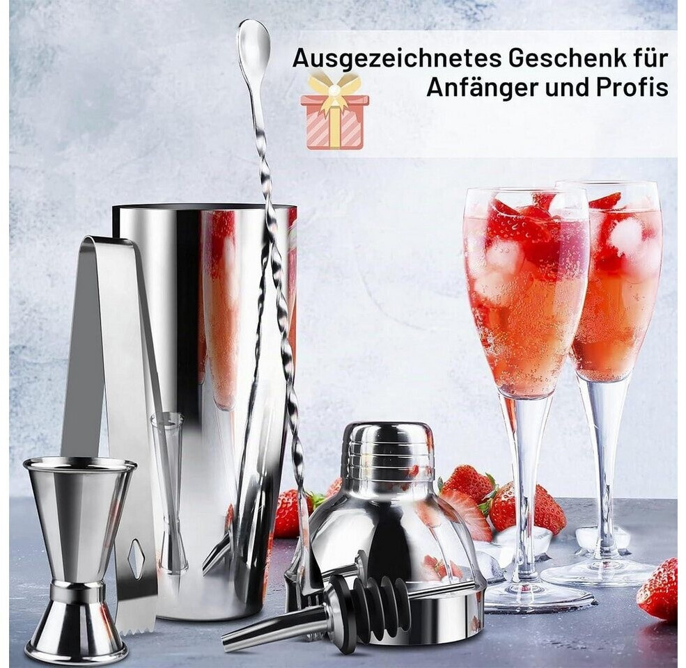 LuxusKollektion Cocktail Shaker Set 8-teilig, 750ml, Edelstahl ab 58,99 € (Oktober 2026)