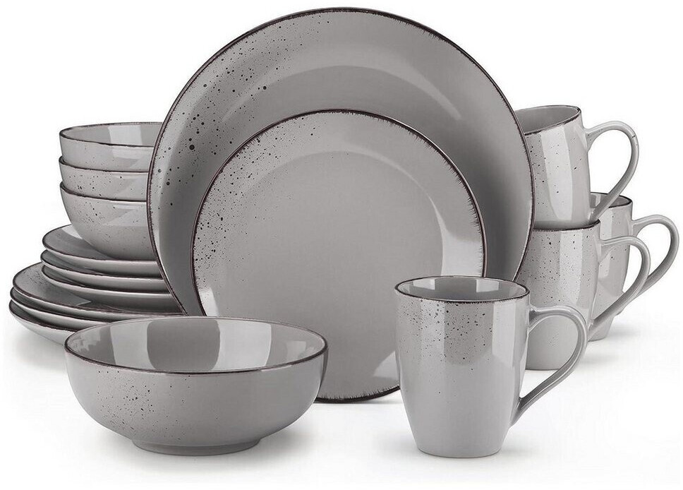 LuxusKollektion Kombiservice Steingut, Vintage, grau, 16-teilig ab 149,99 € (Oktober 2026)