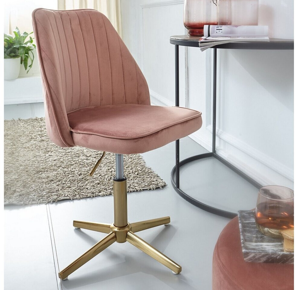 Finebuy Schalenstuhl Samt rosa, höhenverstellbar (FB24208) ab 109,94 € (Oktober 2026)