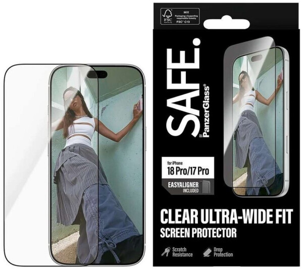 PanzerGlass SAFE. Screen Protector iPhone 18 Pro/17 Pro Ultra-Wide Fit mit Applikator (SA58865), Bild 2