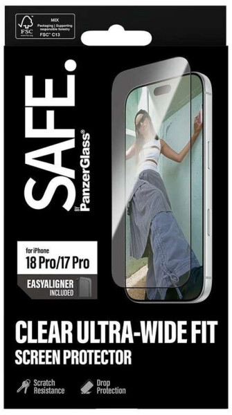 PanzerGlass SAFE. Screen Protector iPhone 18 Pro/17 Pro Ultra-Wide Fit mit Applikator (SA58865), Bild 3
