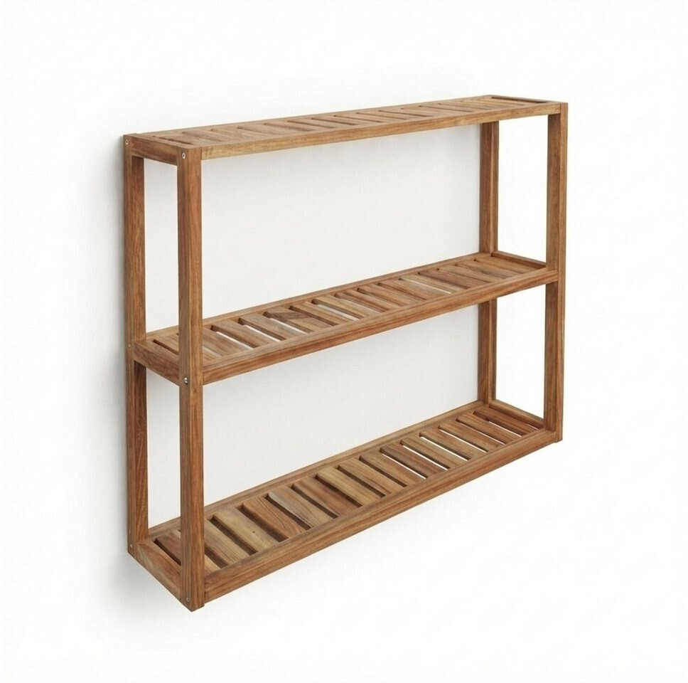 Relaxdays Badezimmer-Wandregal Holz 60x15x54cm ab 21,11 € (Oktober 2026)
