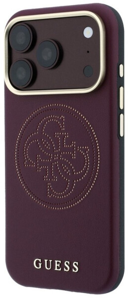 Guess Hülle Perforated 4G Gold Logo MagSafe Apple iPhone 18 Pro / 17 Pro Gold Rot, Bild 2