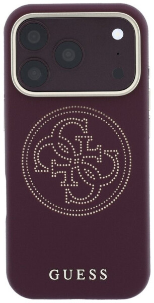 Guess Hülle Perforated 4G Gold Logo MagSafe Apple iPhone 18 Pro / 17 Pro Gold Rot, Bild 3