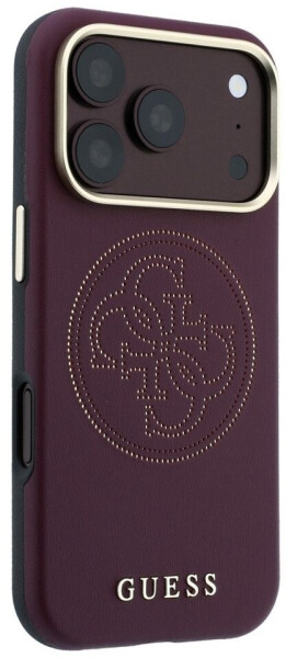 Guess Hülle Perforated 4G Gold Logo MagSafe Apple iPhone 18 Pro / 17 Pro Gold Rot, Bild 4