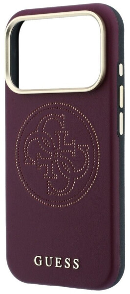 Guess Hülle Perforated 4G Gold Logo MagSafe Apple iPhone 18 Pro / 17 Pro Gold Rot, Bild 6