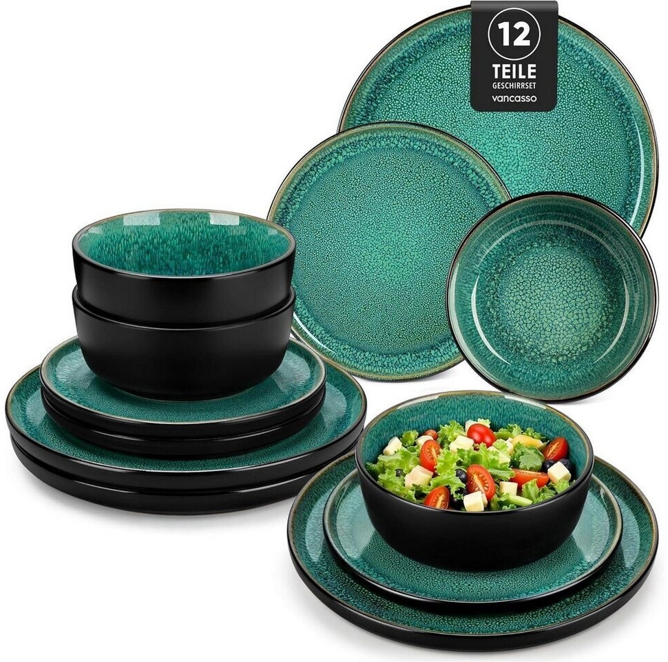 LuxusKollektion Geschirrset Steingut, grün, 12-tlg. für 4 Personen ab 142,99 € (Oktober 2026)
