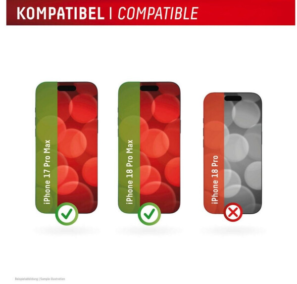 Displex Real Panzerglas + Schutzhülle iPhone 17 Pro Max / 18 Pro Max, transparent (02318), Bild 7