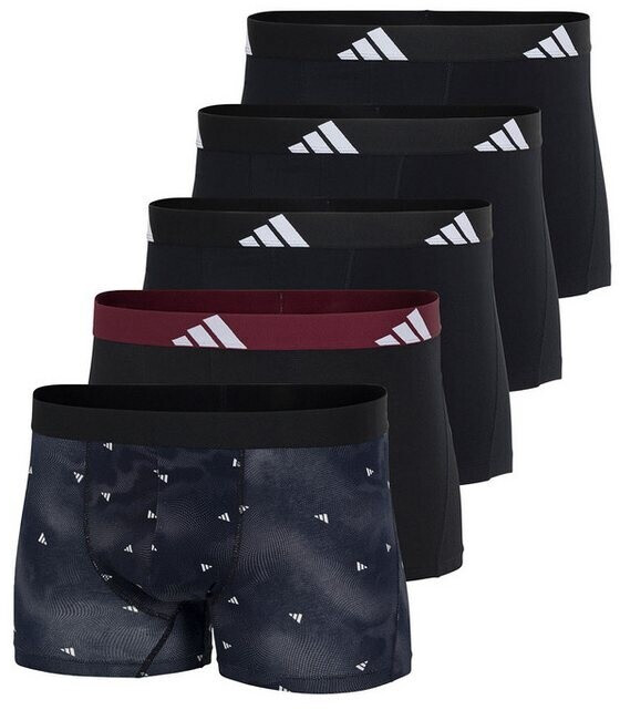 Adidas Tight-fitting boxer shorts with logo, 5-pack, black patterned ...
