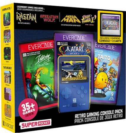 Blaze HyperMegaTech! Super Pocket Capcom Ediiton Retro Gaming Console Pack - Interplay Collection 1 + Atari Arcade 2 + Taito Arcade 2, Bild 2
